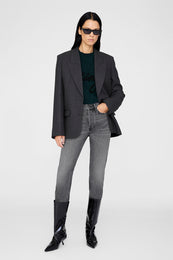 ANINE BING Kendrick Sweater Bing - Dark Teal - on model front second image