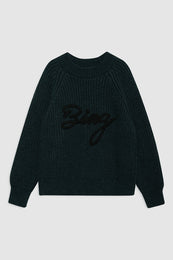 ANINE BING Kendrick Sweater Bing - Dark Teal - Front View