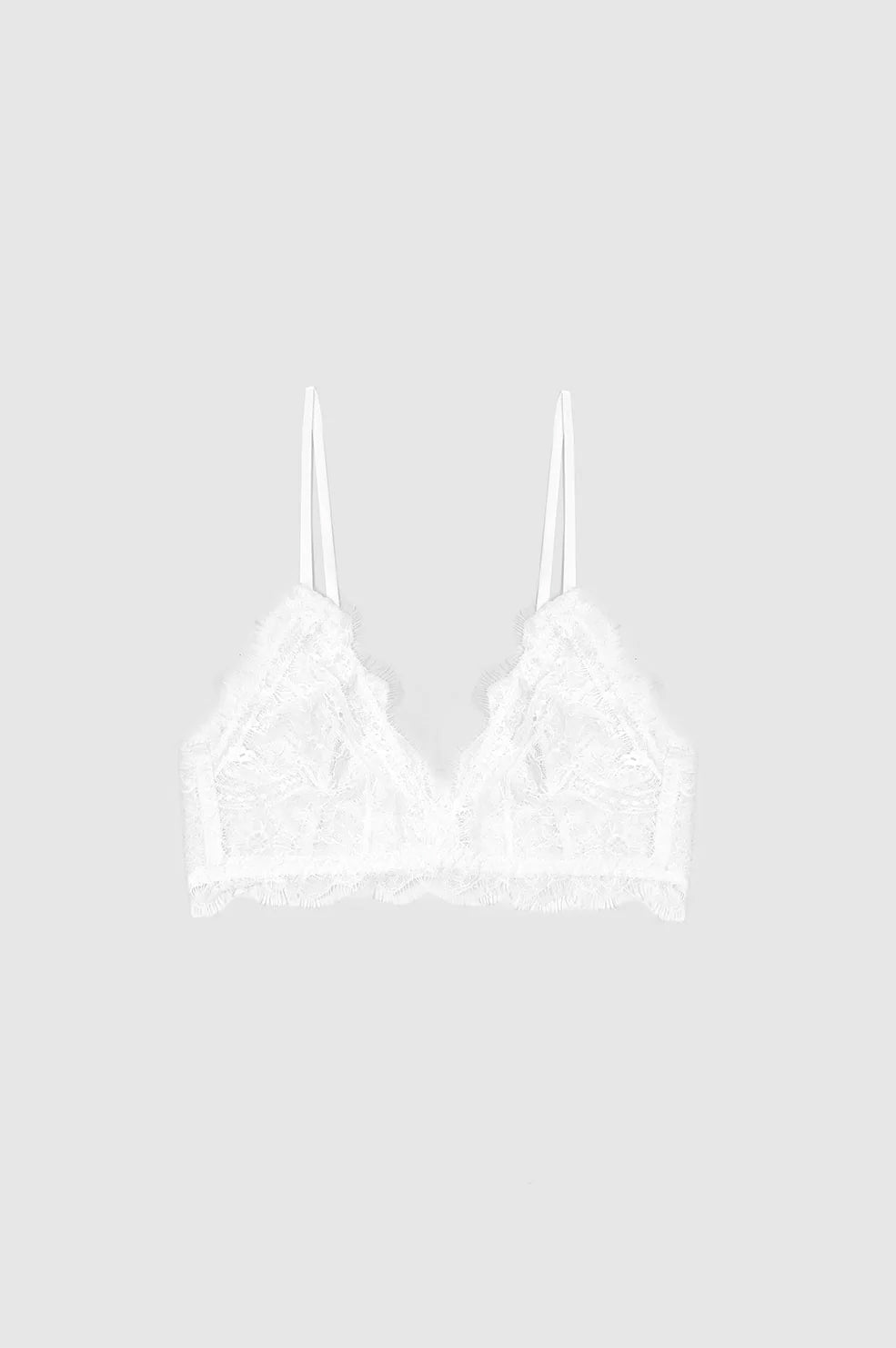 Lace Bra With Trim - Black View 1