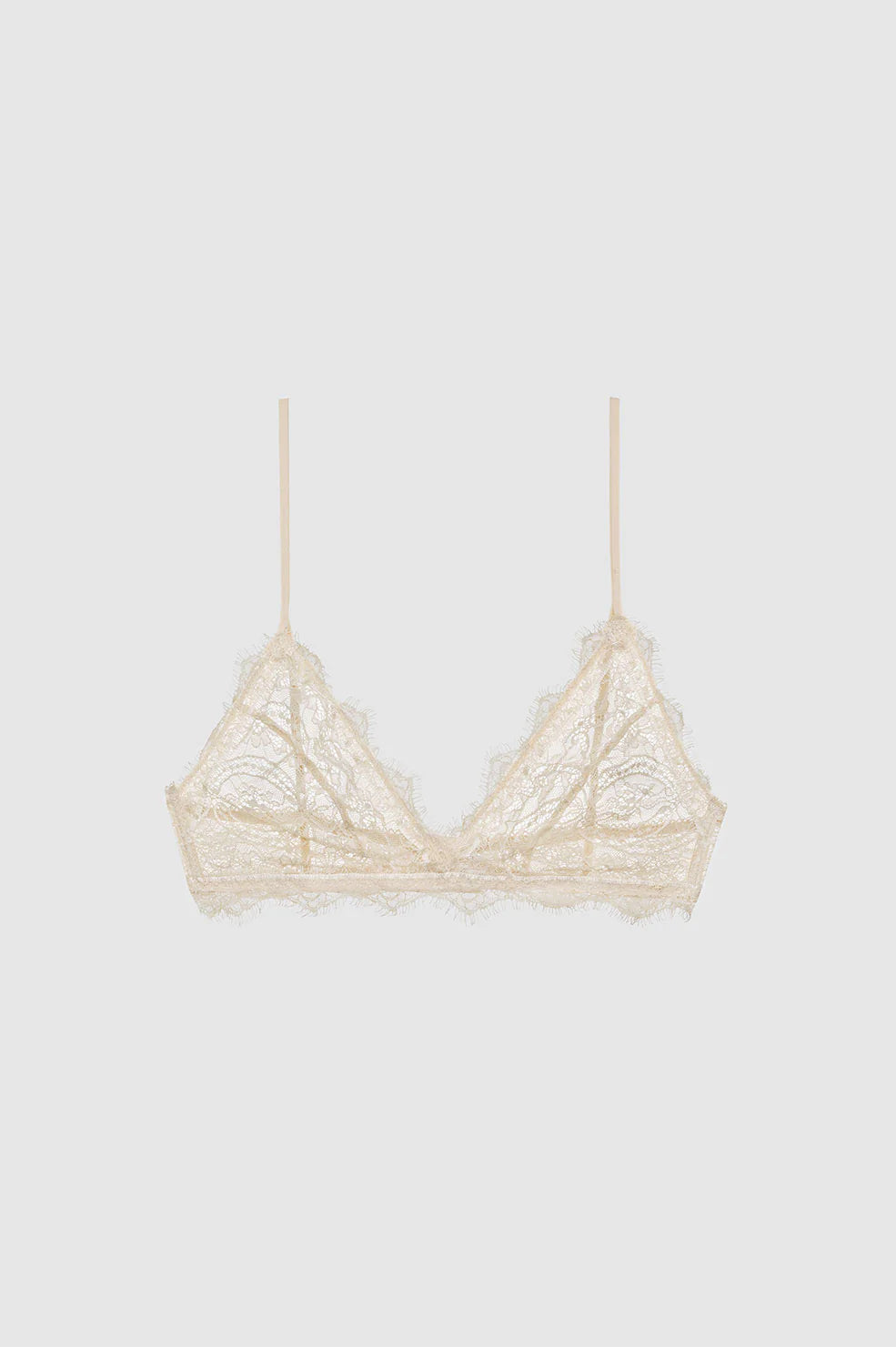 ANINE BING Lace Bra With Trim - Nude