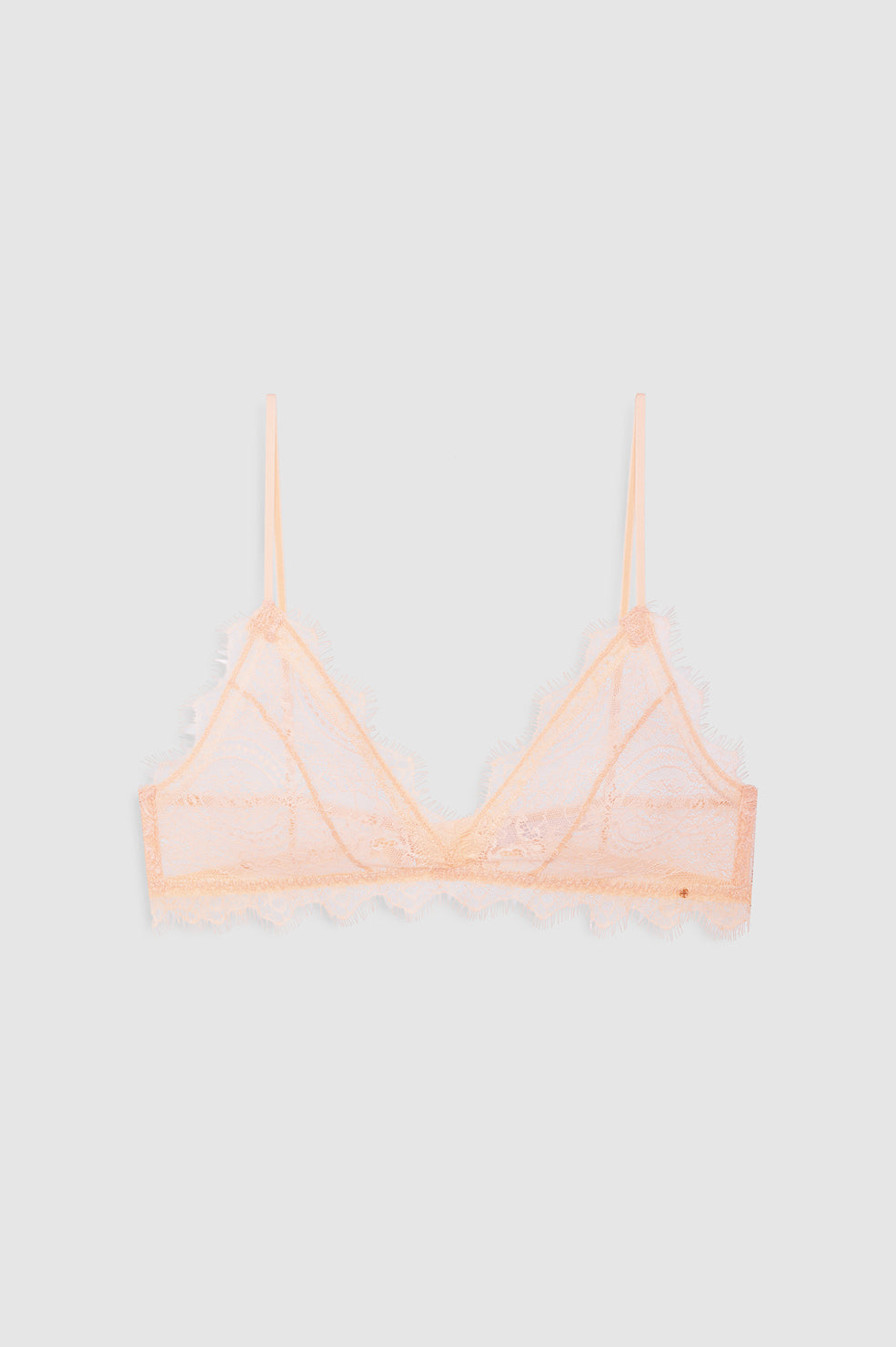 Lace Bra With Trim - Blush View 1