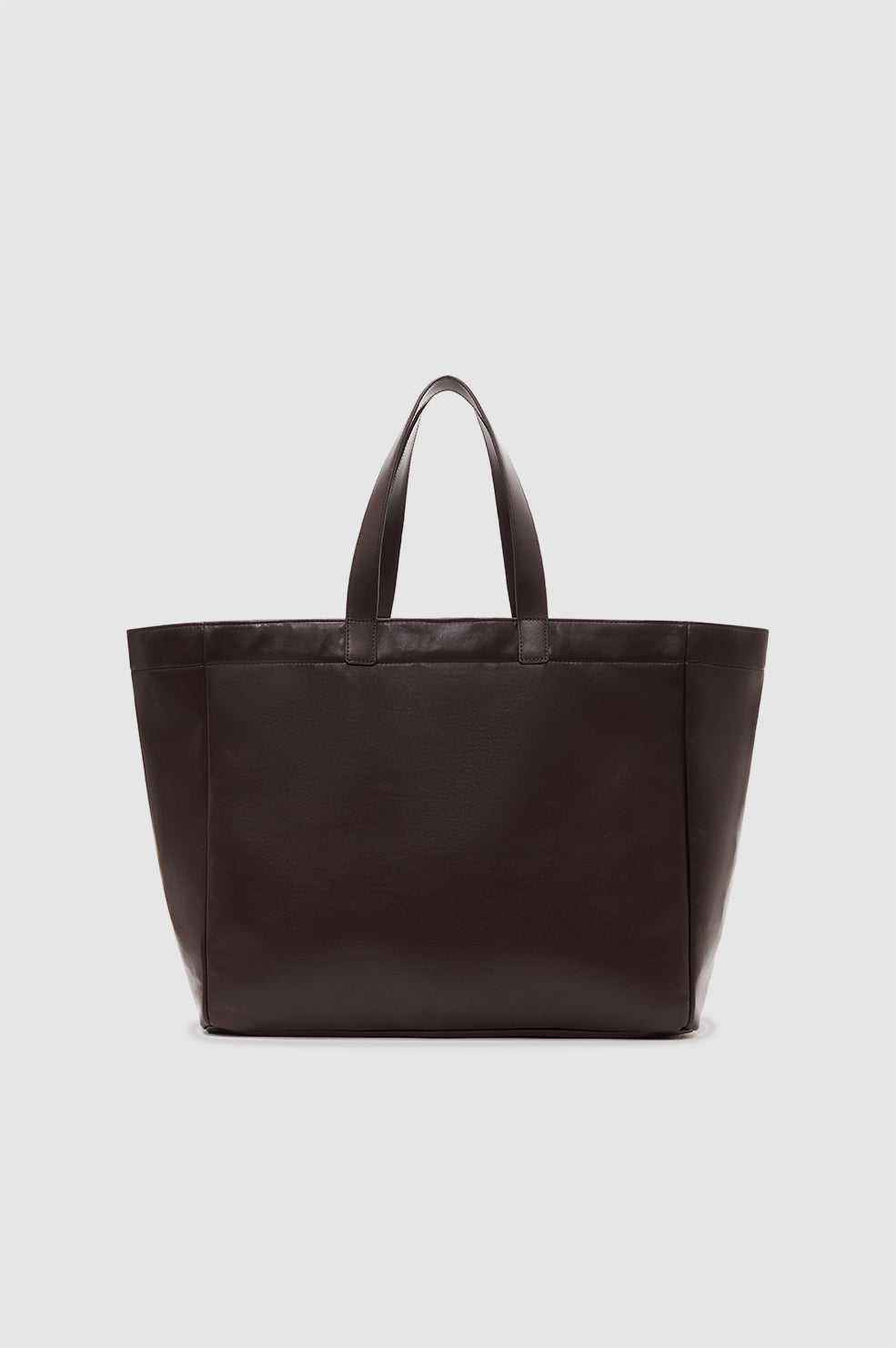 ANINE BING Large Rio Tote - Dark Brown Recycled Leather - Back View
