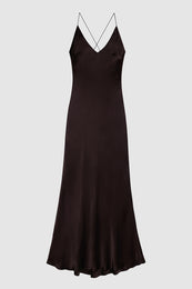 featured-img|ANINE BING Laurel Dress - Deep Brown - front view