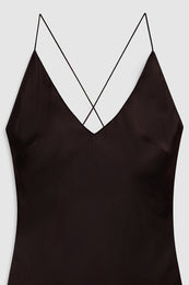 ANINE BING Laurel Dress - Deep Brown - detail view