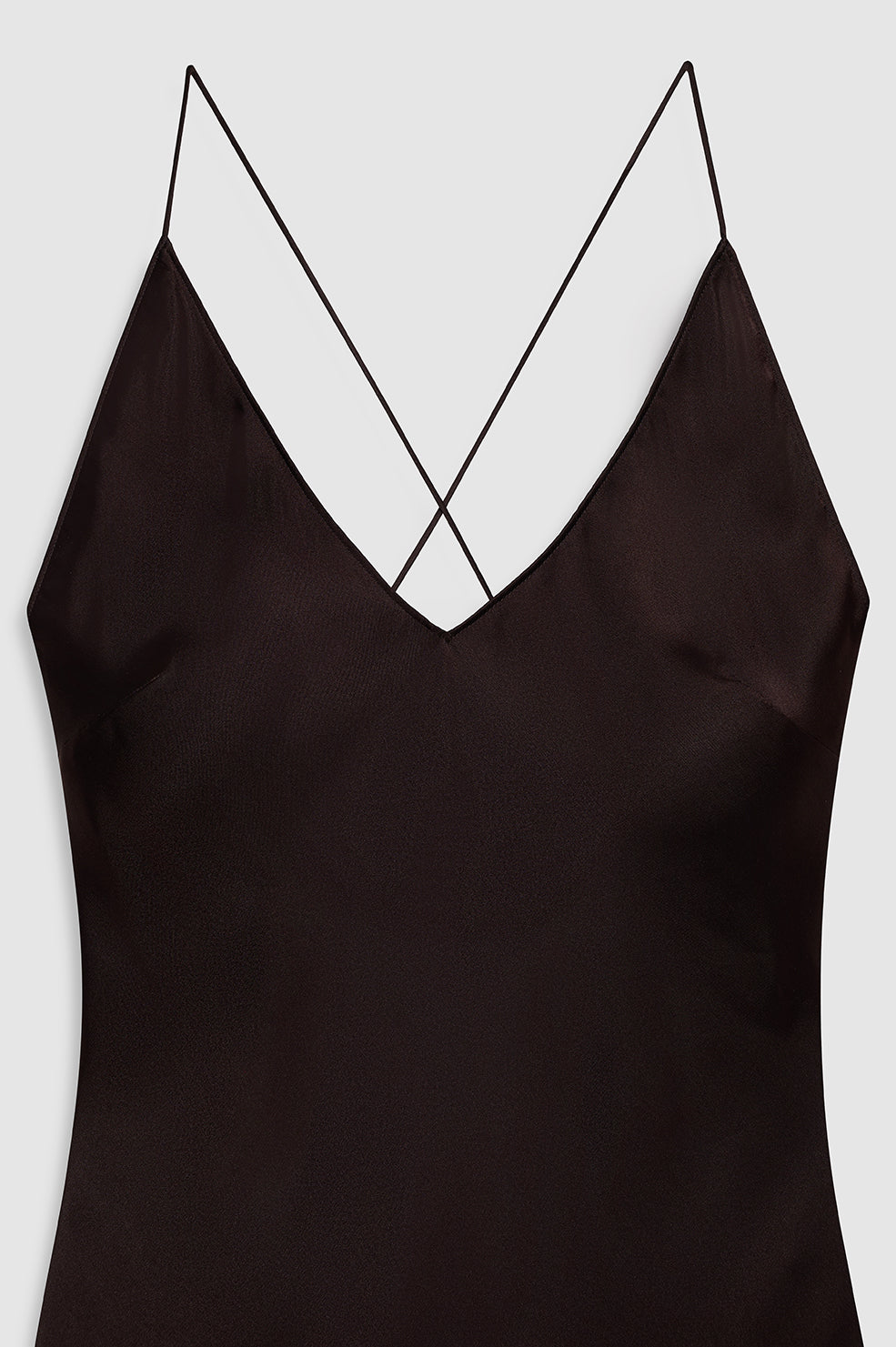ANINE BING Laurel Dress - Deep Brown - detail view