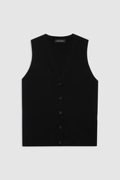 ANINE BING Lawrence Vest - Black - Front View 