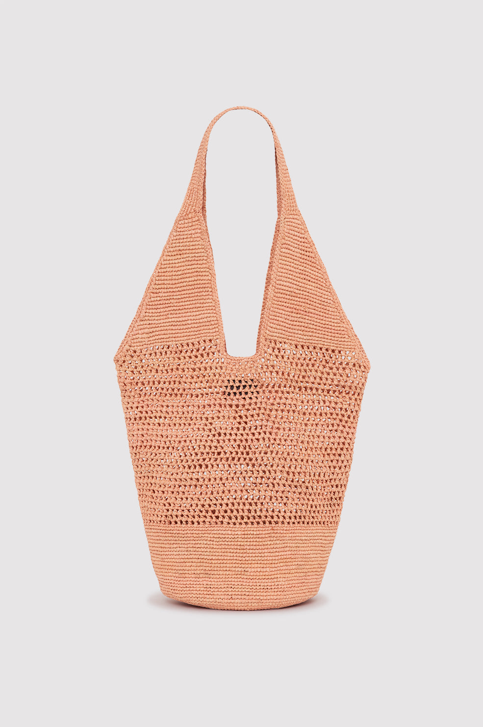 Leah Stripes Hobo Raffia - Natural and Brown Stripe View 3