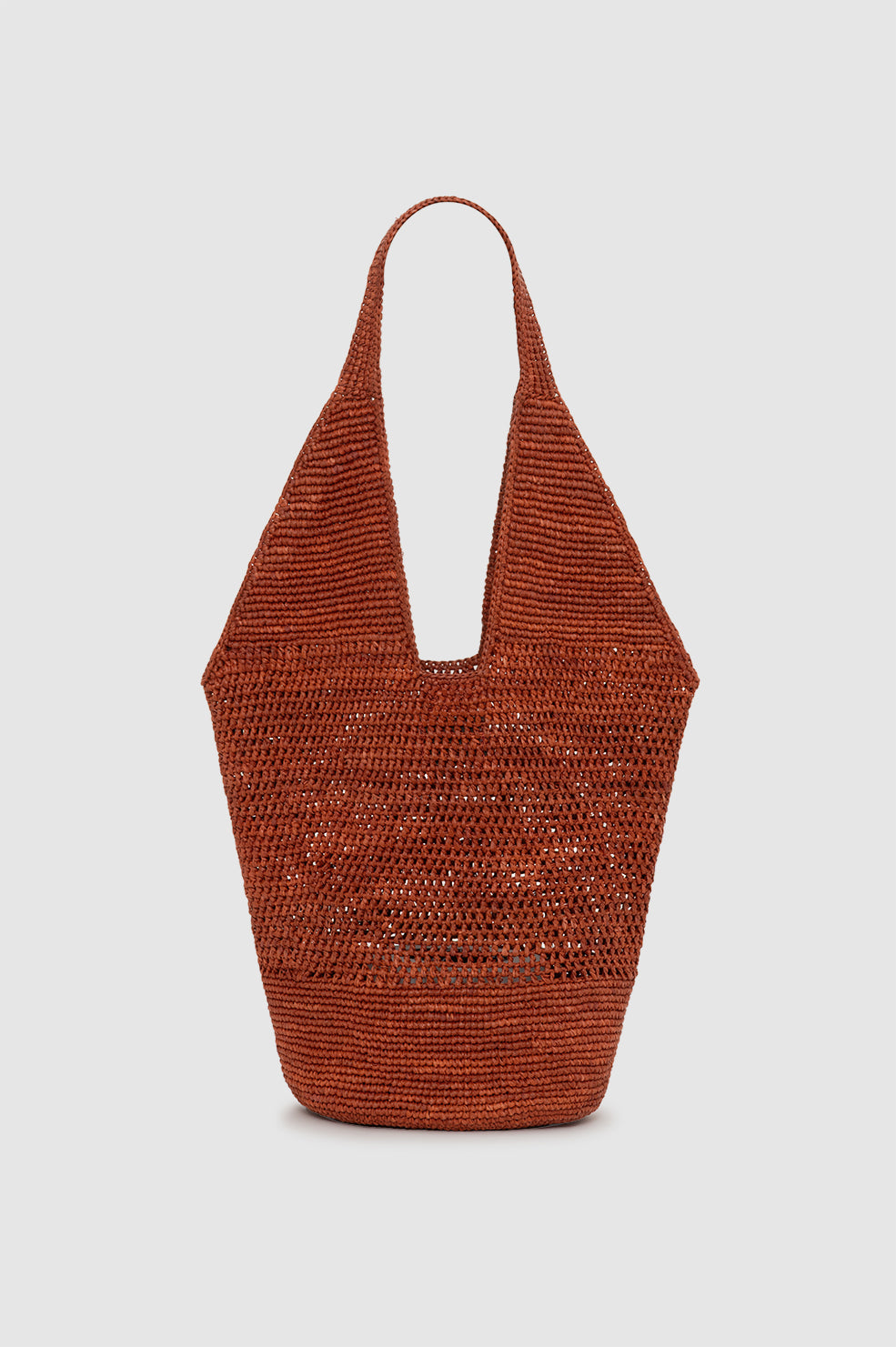 Leah Stripes Hobo Raffia - Natural and Brown Stripe View 3