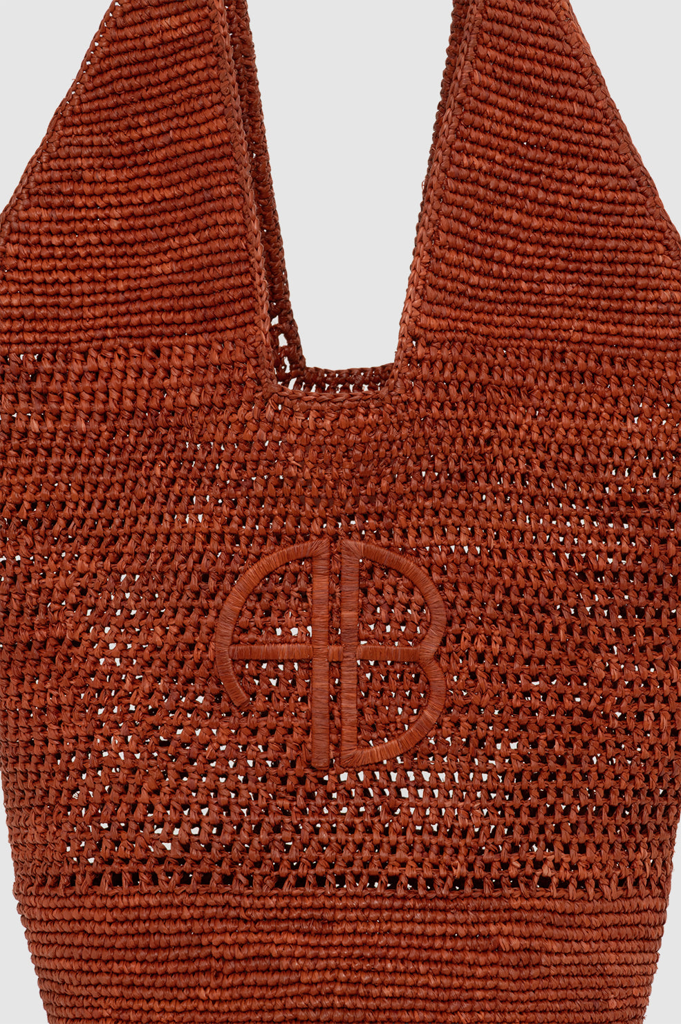 Leah Stripes Hobo Raffia - Natural and Brown Stripe View 5