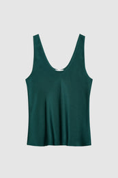 featured-img|ANINE BING Lea Top - Dark Teal - Front View