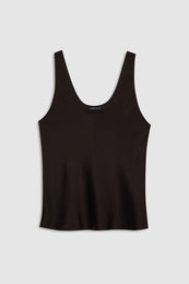 featured-img|ANINE BING Lea Top - Deep Brown - front view