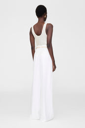 ANINE BING Lea Top - Snow White - On Model Back 