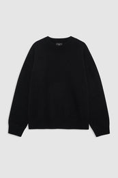 ANINE BING Lee Crew Sweater - Black - front view