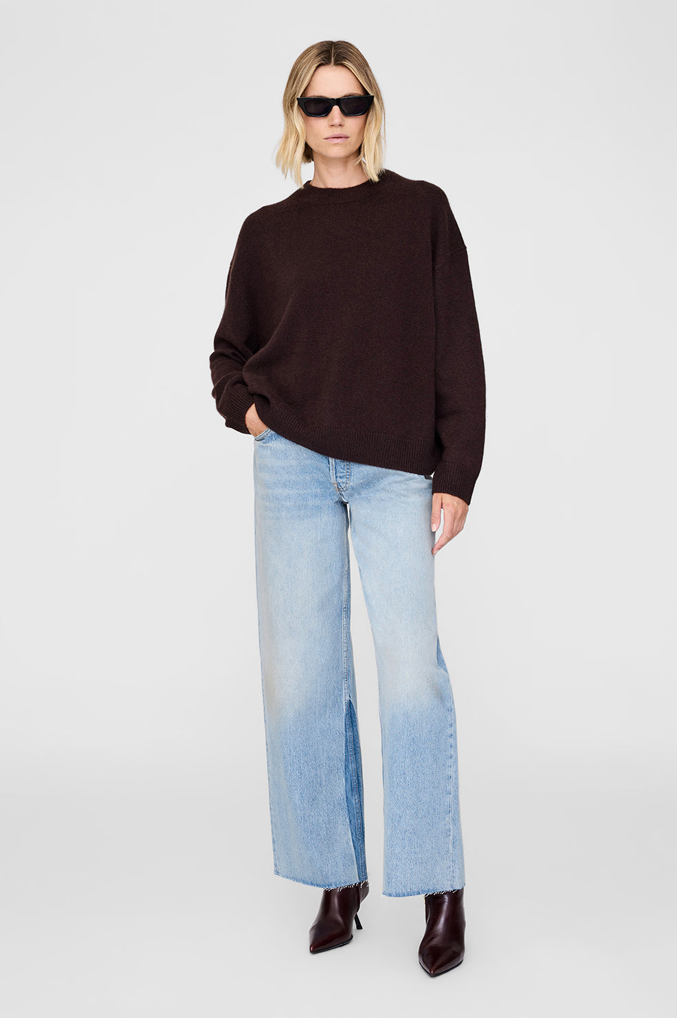 Lee Crew Sweater - Pale Blue View 1