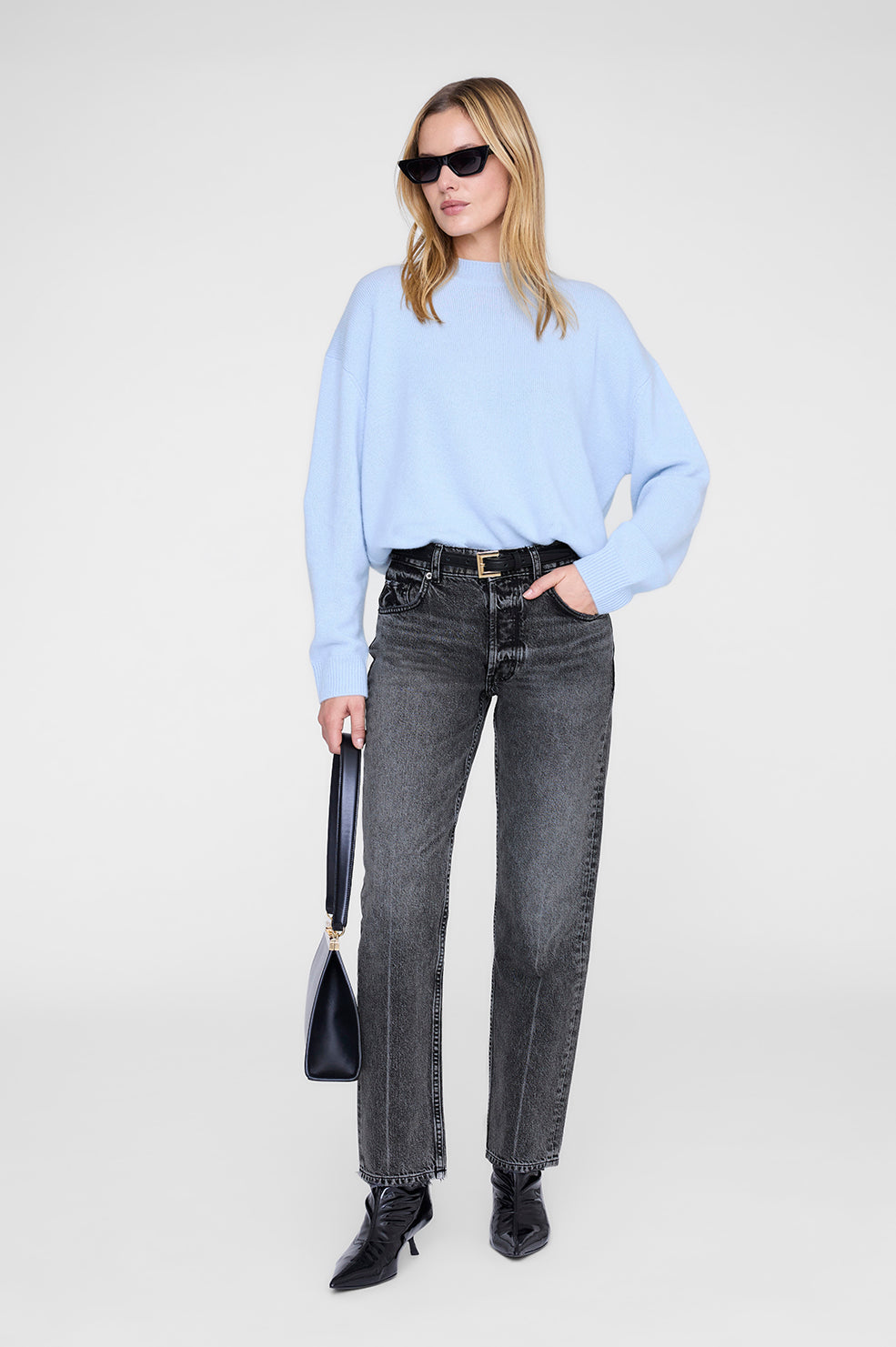 Lee Crew Sweater - Pale Blue View 1
