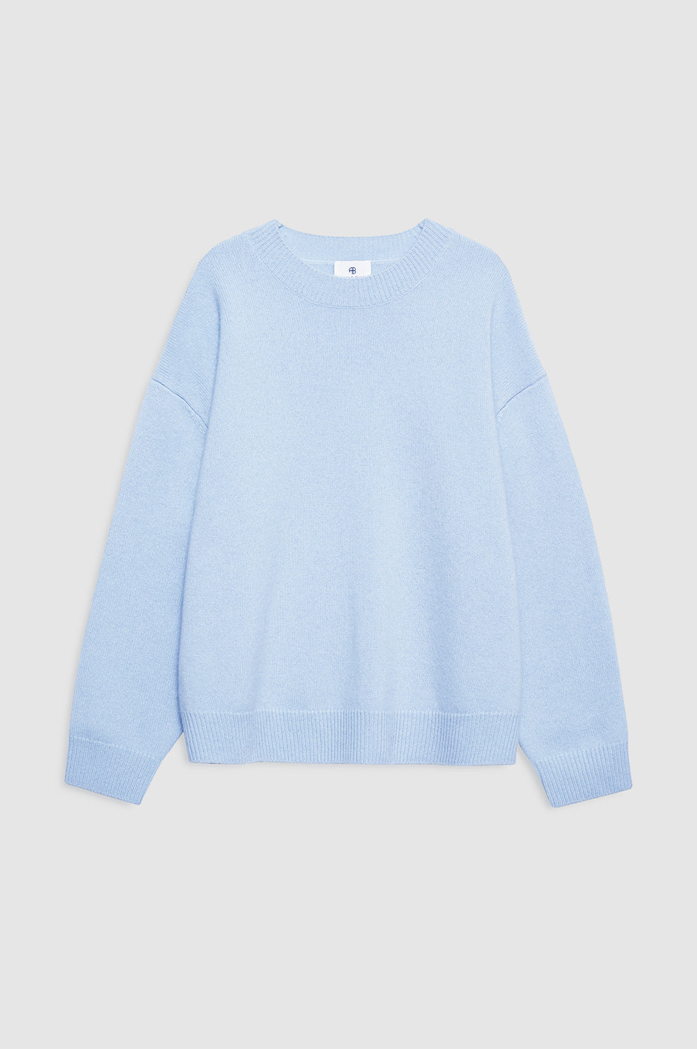 featured-img|ANINE BING Lee Crew Sweater - Pale Blue - front view