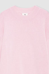 ANINE BING Lee Crew Sweater - Powder Pink - detail view