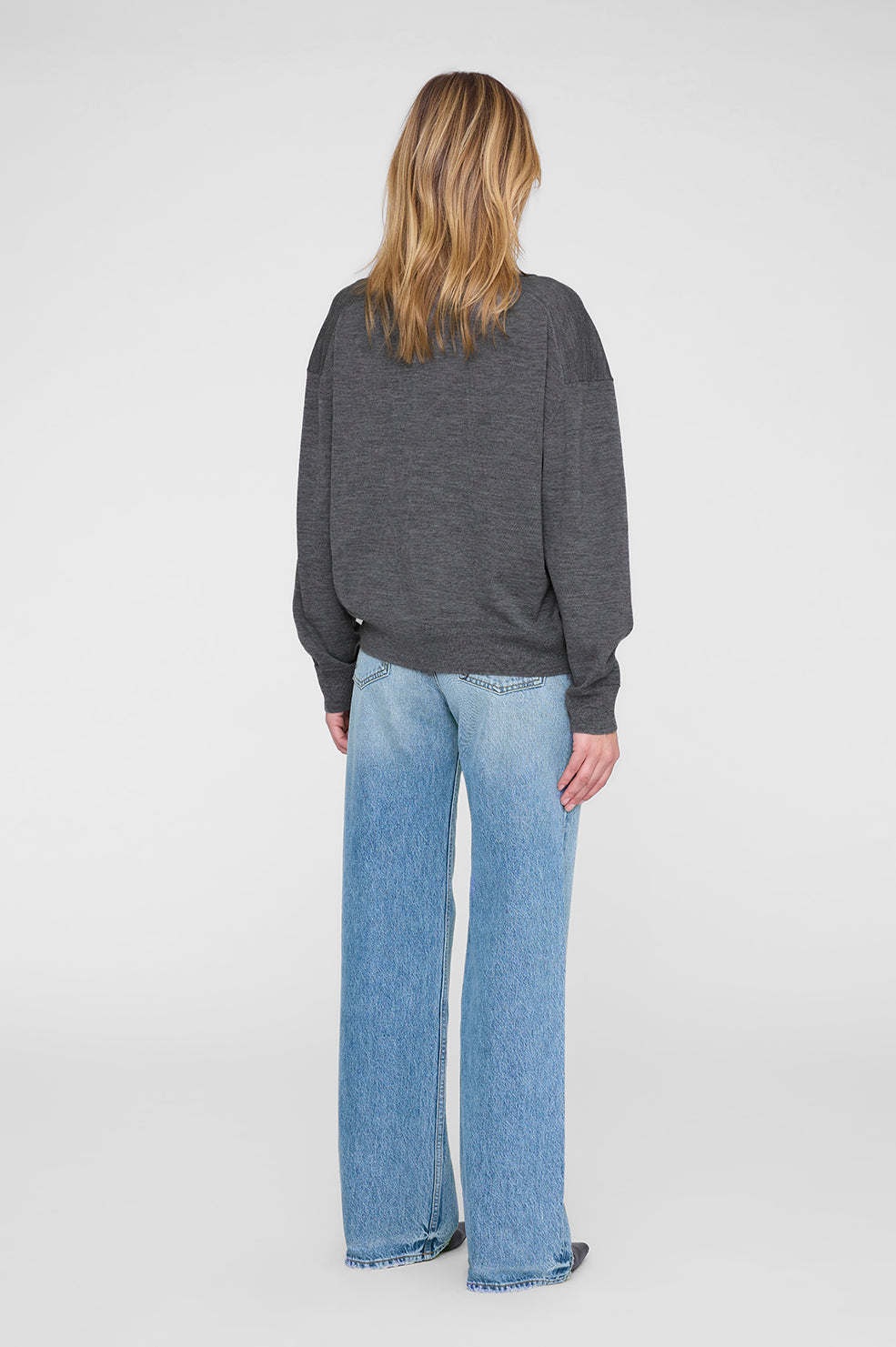 Lee Polo Sweater - Medium Heather Grey View 3