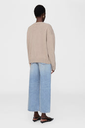 ANINE BING Lee Sweater - Brown - on model back view