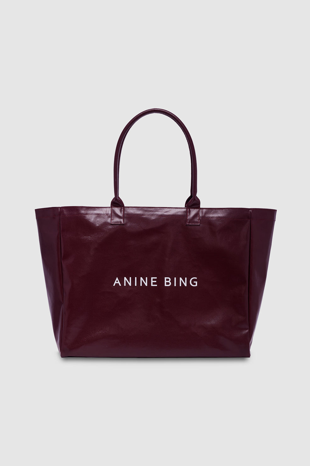 Leo Coated Canvas Tote - Fig View 1