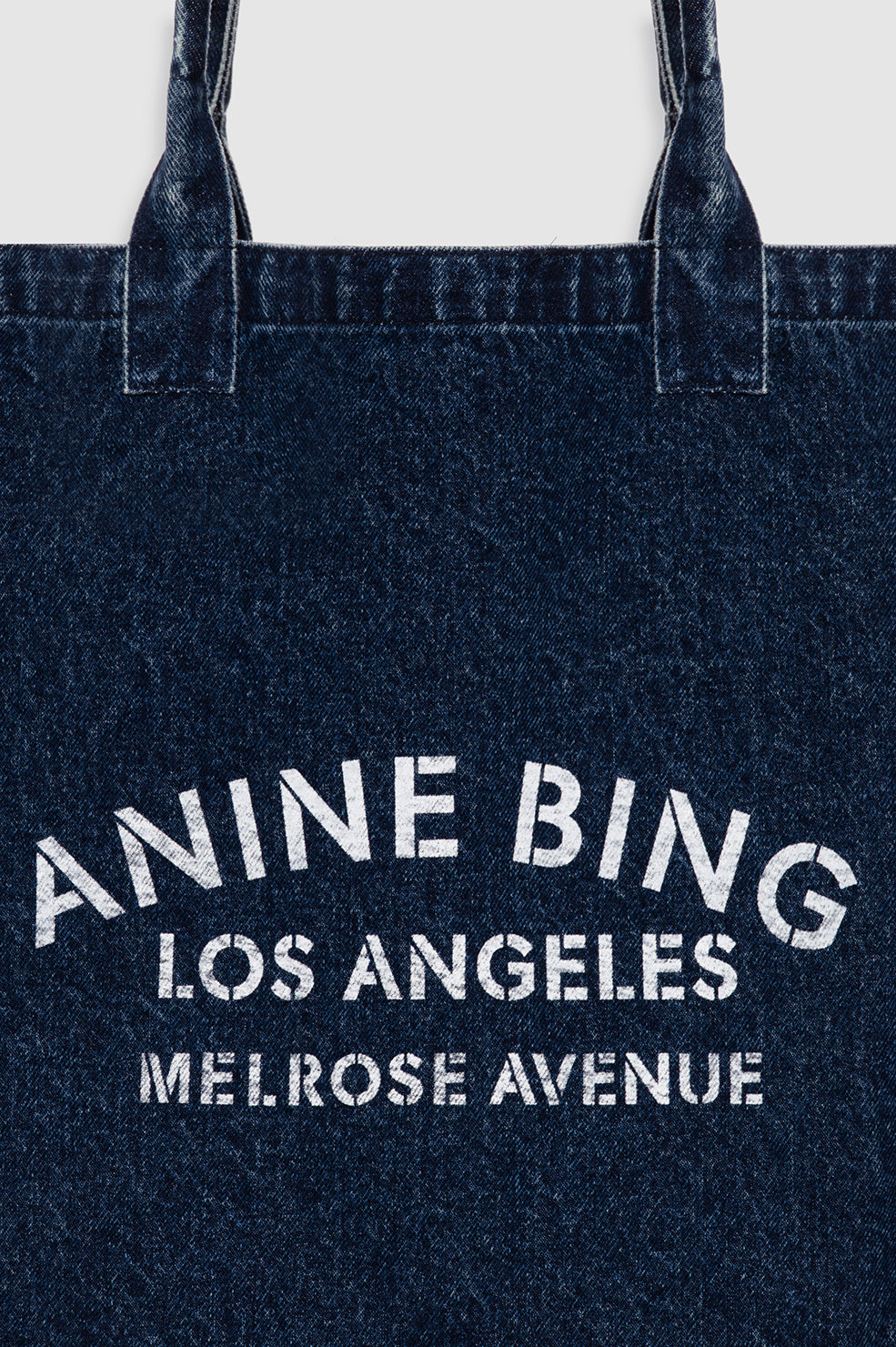 Leo Denim Tote - Ink Blue View 4