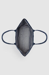 ANINE BING Leo Denim Tote - Ink Blue - top view