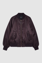 featured-img|ANINE BING Leon Bomber - Deep Brown - Front View 