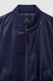 ANINE BING Leon Bomber - Midnight Blue - detail view
