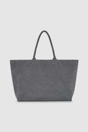 ANINE BING Leo Canvas Tote Los Angeles University - Washed Grey - back view