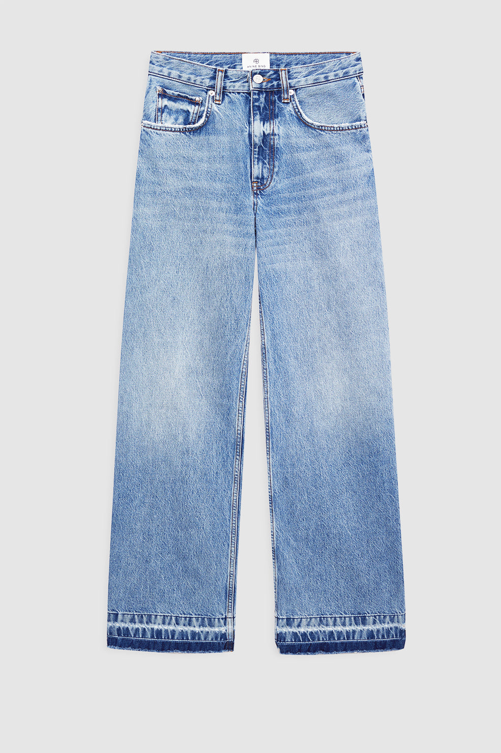 featured-img|ANINE BING Lewis Jean - Caspian Blue - front view 