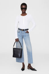 ANINE BING Lili Bucket Bag - Black  - On Model View 