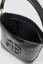 ANINE BING Lili Bucket Bag - Black - Inside View 