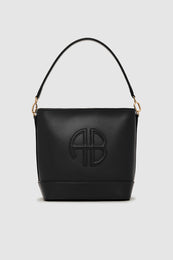 ANINE BING Lili Bucket Bag - Black - Front View 