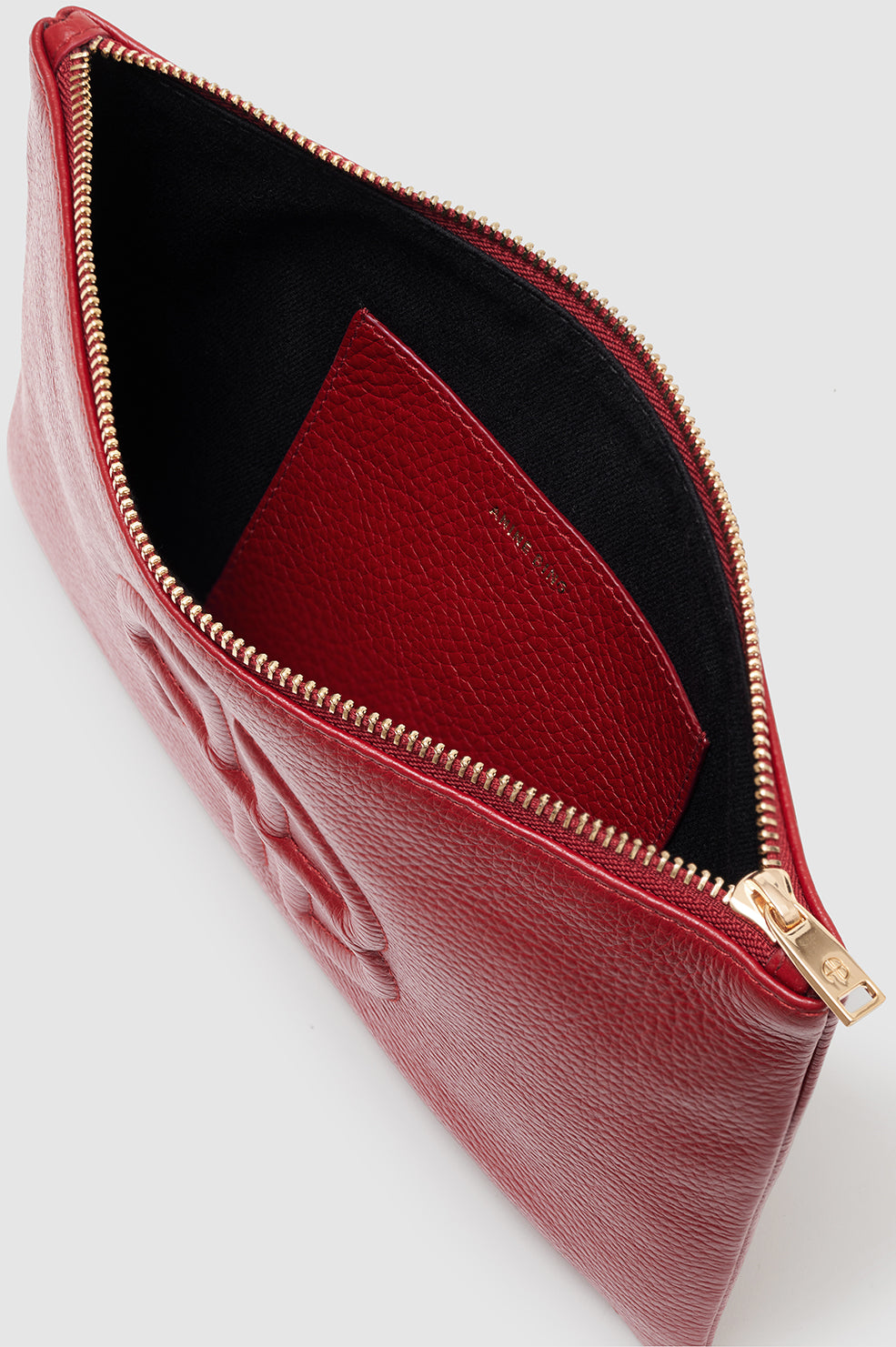 ANINE BING Lili Pouch - Red Pebbled