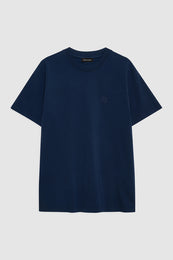 featured-img|ANINE BING Lili Tee Framed Monogram - Washed Navy - Front View 