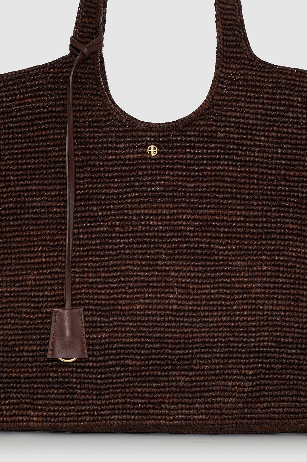 Lili Tote Raffia - Dark Brown View 5