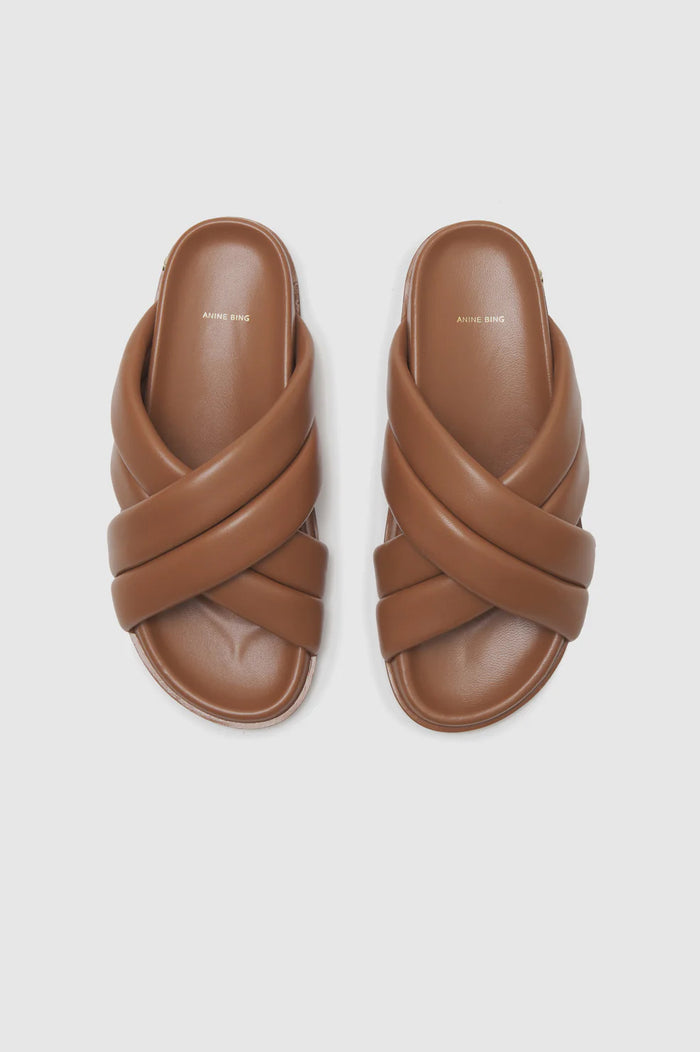 ANINE BING Lizzie Slides - Cognac