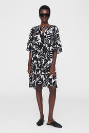 ANINE BING Lolita Dress - Black Bird Of Paradise - On Model Front 