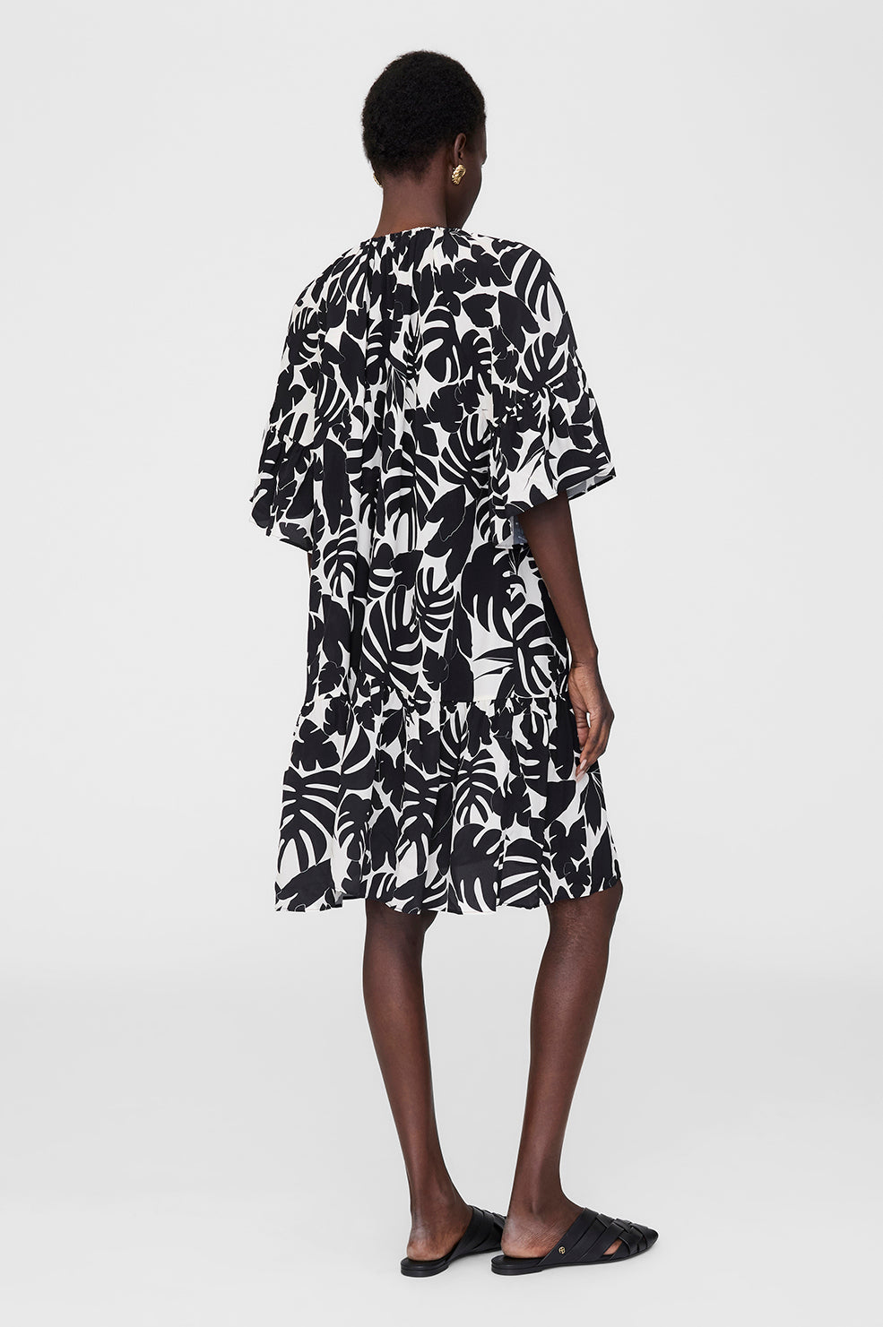 ANINE BING Lolita Dress - Black Bird Of Paradise - On Model Back 