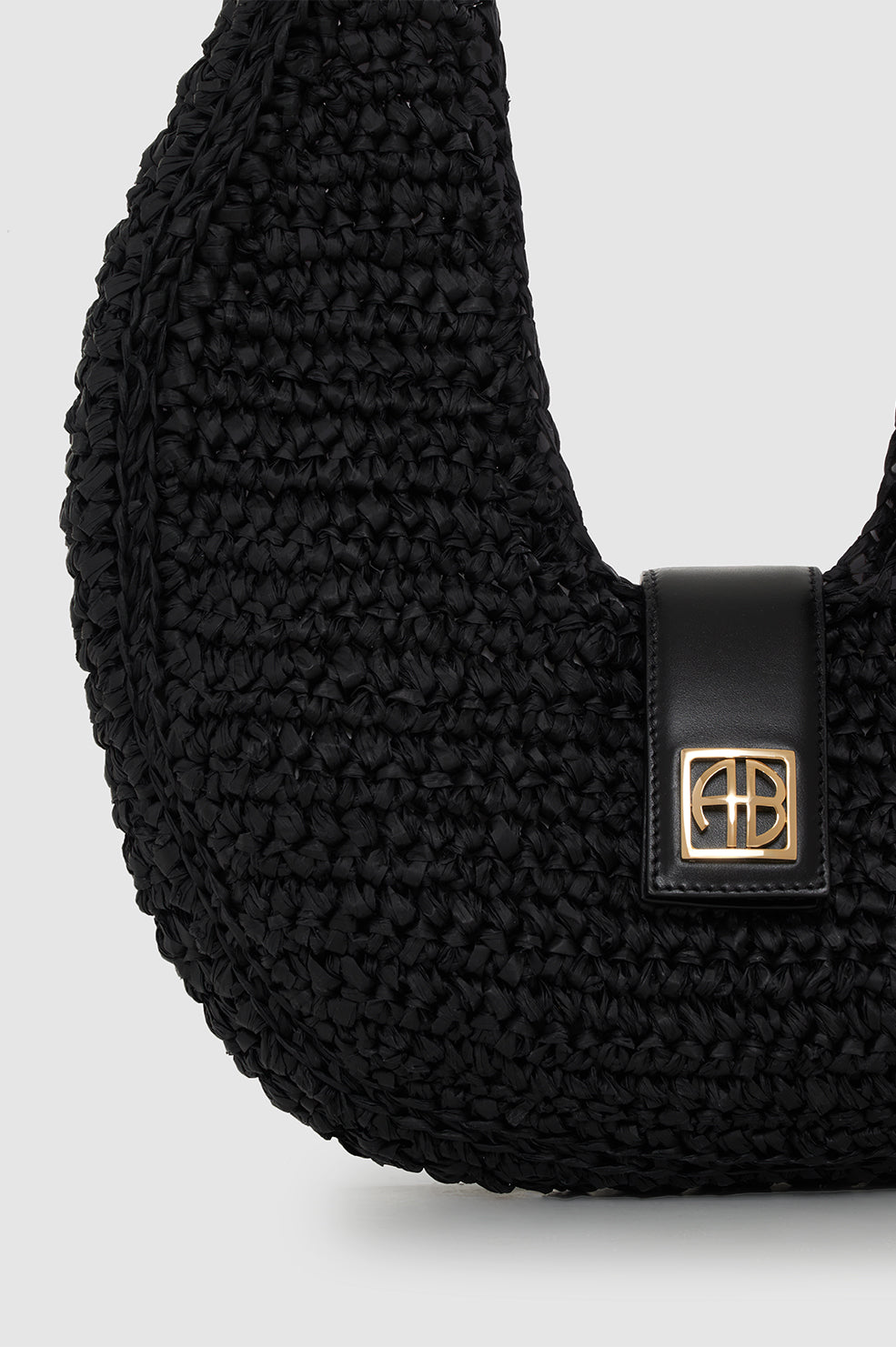 ANINE BING Lou Bag Monogram - Black