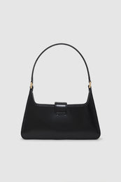 ANINE BING Lou Shoulder Bag - High-Shine Black