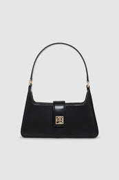 ANINE BING Lou Shoulder Bag - High-Shine Black