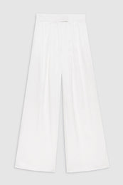 featured-img|ANINE BING Lou Trouser - Ivory Linen Blend - Front View 