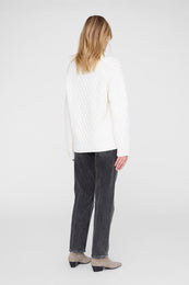 ANINE BING Louie Sweater - Ivory - on model back