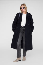 ANINE BING Louie Sweater - Ivory - on model front second image