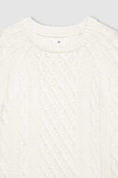 ANINE BING Louie Sweater - Ivory - detail view