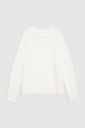 ANINE BING Louie Sweater - Ivory - front view