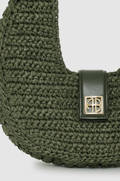 ANINE BING Lou Bag Monogram - Olive - detail view