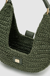 ANINE BING Lou Bag Monogram - Olive - inside view