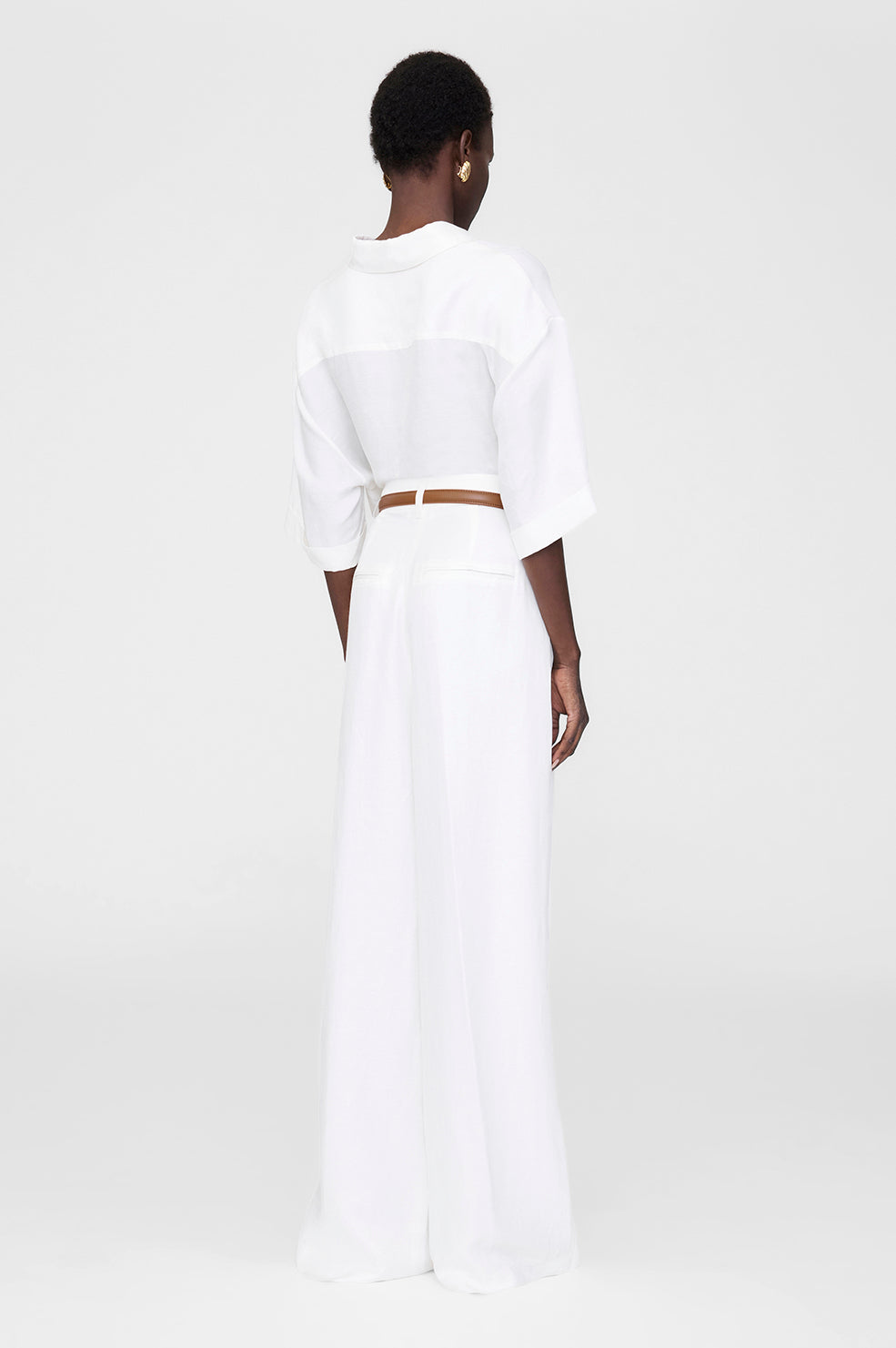 Lou Trouser - Ivory Linen Blend